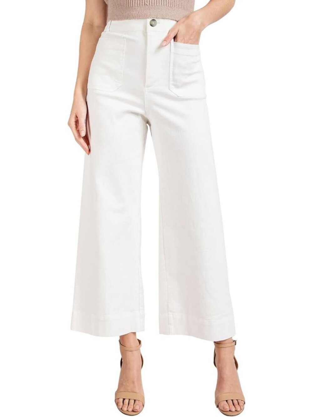 High-Waisted Cropped Capris for Women | Stretchy Straight Leg Trousers